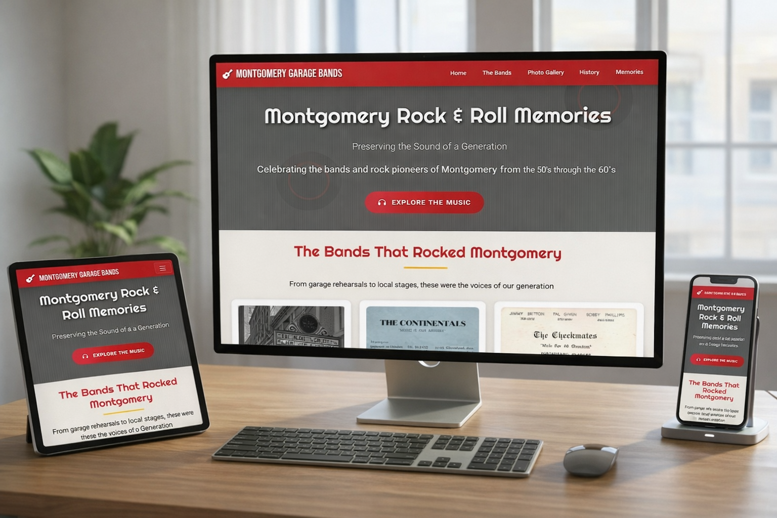 Montgomery Garage Bands website preview