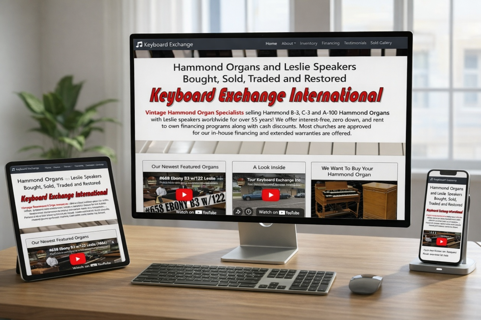 Keyboard Exchange International website preview